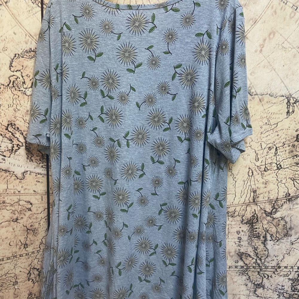 LuLaRoe PerfectT Dandelion Gray Women's Top 3XL - Picture 4 of 4